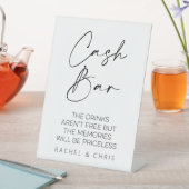Cash Bar bruiloft Reclamebord Met Voetstuk (Insitu)