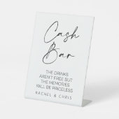 Cash Bar bruiloft Reclamebord Met Voetstuk (Voorkant)