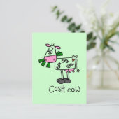 Cash Cow Tshirts en Gifts Briefkaart (Staand voorkant)