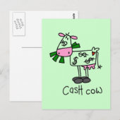 Cash Cow Tshirts en Gifts Briefkaart (Voorkant / Achterkant)