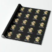 Cash-ew Nut Funny Cashew Nut Pun Dark BG Cadeaupapier (Uitgerold)
