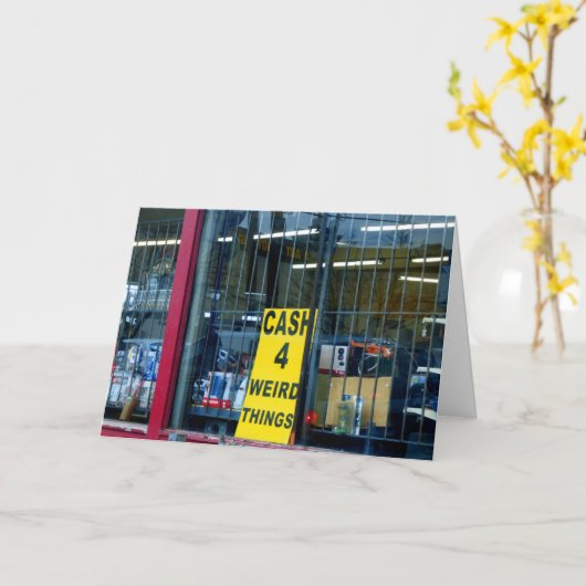 Cash-for-Weird Dekkaart Kaart (Gele Bloem)