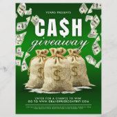 Cash Giveaway Contest Valend Geld Flyer (Voorkant)