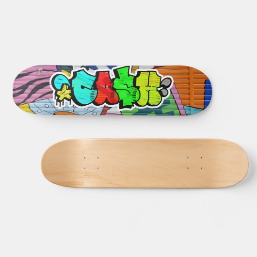Cash Graffiti Custom Personalized Cool Skateboard (Horizontaal)