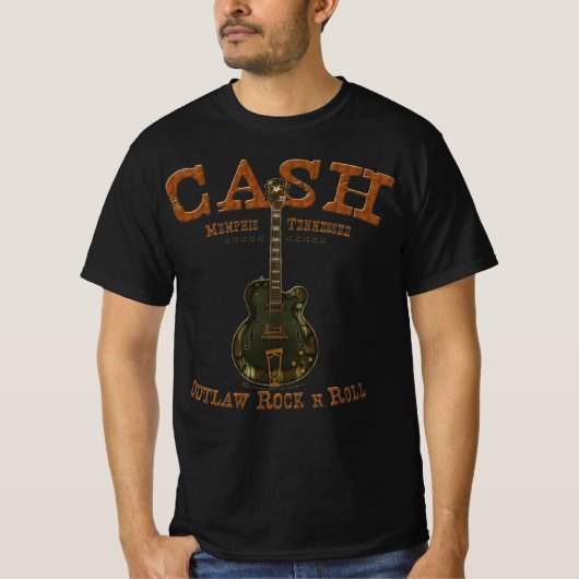 Cash Guitar  Tennesee RocknRoll T-shirt (Voorkant)