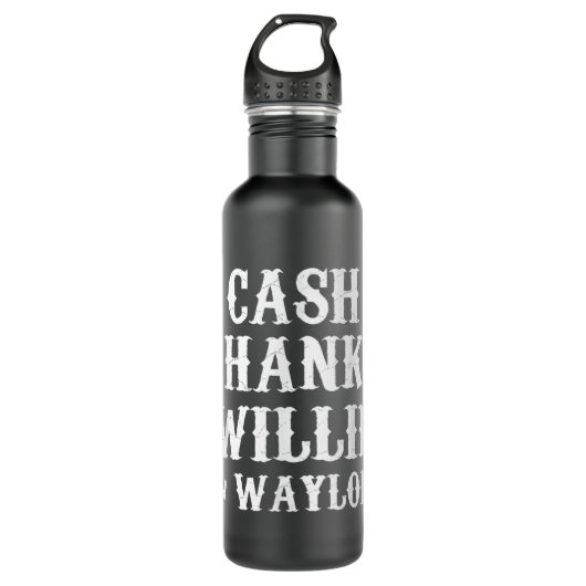 Cash Hank Willie en Waylon Country Music Waterfles (Voorkant)