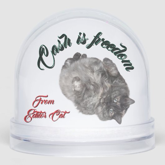 Cash is Freedom by RoseWrites Snow Globe Sneeuwbol (Voorkant)