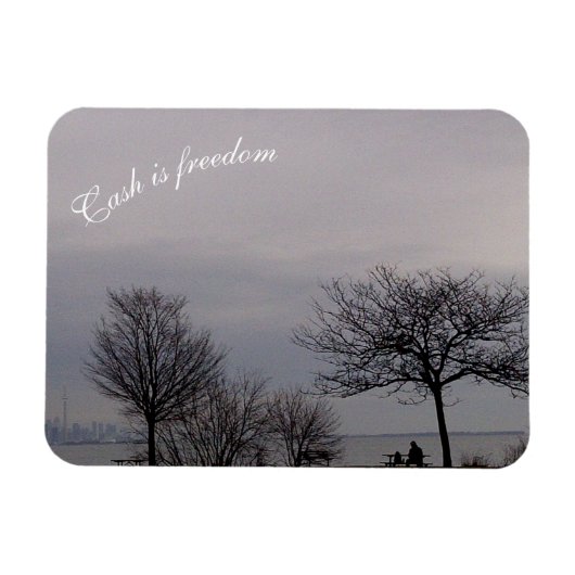 Cash is freedom Flexibele Magneet van RoseWrites (Horizontaal)