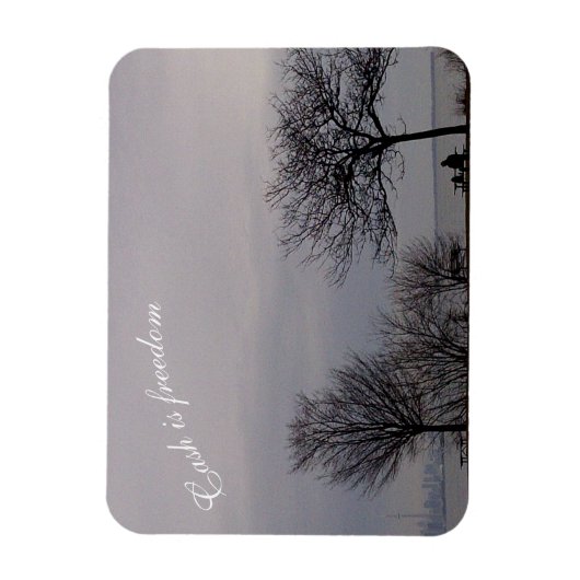 Cash is freedom Flexibele Magneet van RoseWrites (Verticaal)