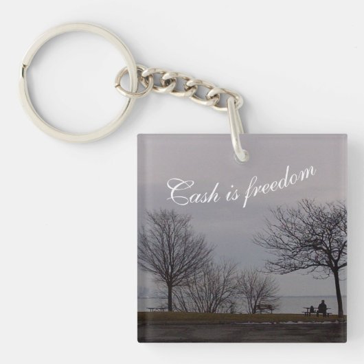 Cash is freedom sleutelhanger van RoseWrites (Voorkant)