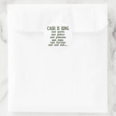 Cash is King Ronde Sticker (Tas)