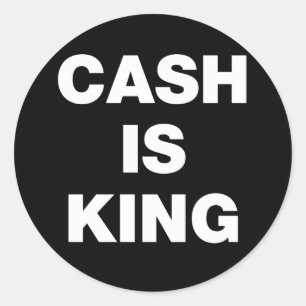 Cash is King Ronde Sticker