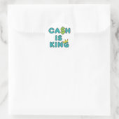 Cash is King Ronde Sticker (Tas)