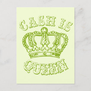 Cash is Queen Briefkaart