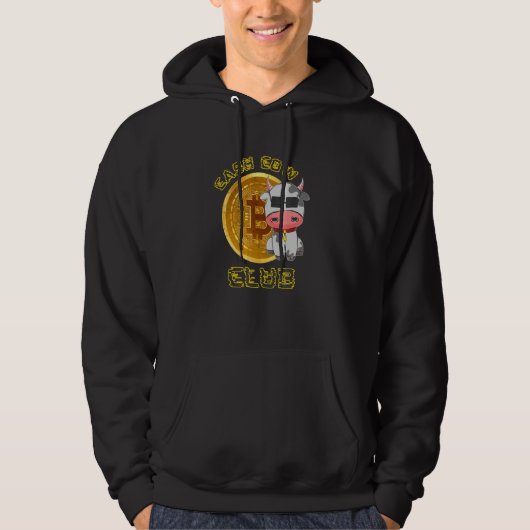 Cash Koe Club Bitcoin Crypto Hold Mining Hoodie (Voorkant)