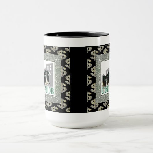 Cash Mob Big Bucks Coffee Mok (Midden)