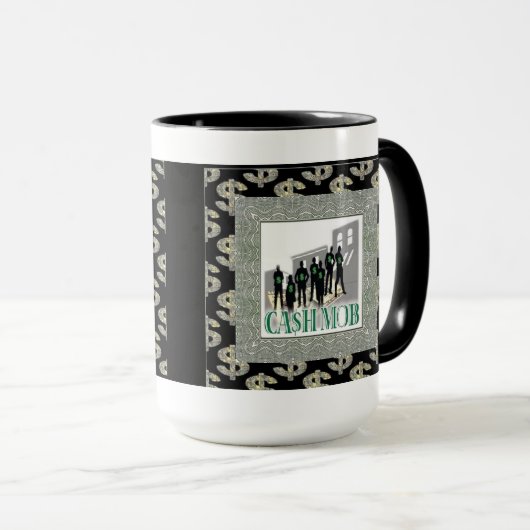 Cash Mob Big Bucks Coffee Mok (Voorkant rechts)