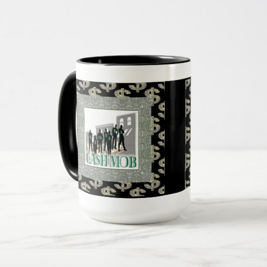 Cash Mob Big Bucks Coffee Mok (Voorkant links)