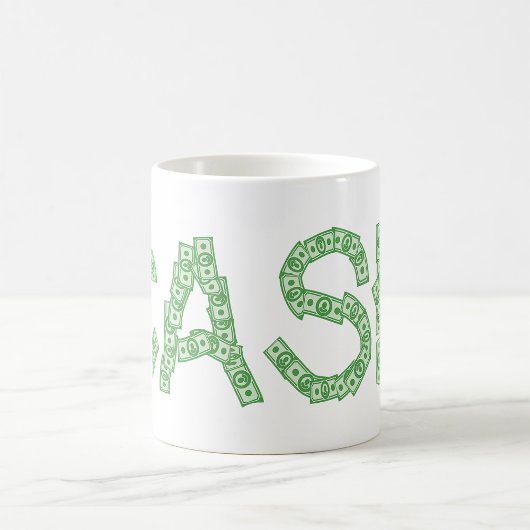 Cash Money Word Groene Financiën Koffiemok