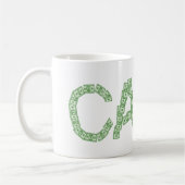 Cash Money Word Groene Financiën Koffiemok (Links)