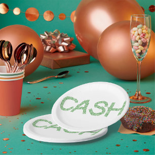 Cash Money Word Groene Financiering Papieren Bordje