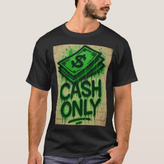 Cash Only Graffiti Style Spray - T-shirt 