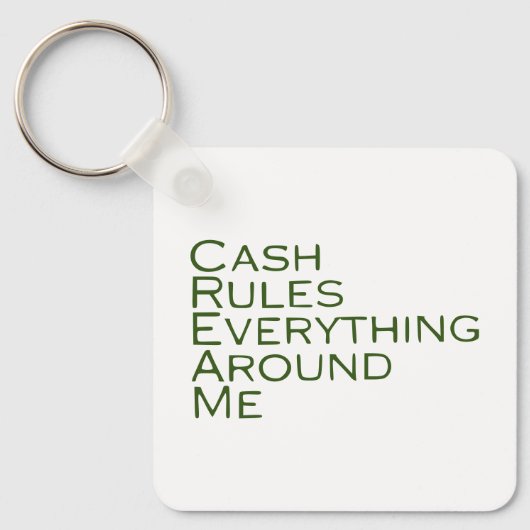 Cash regelt alles om me heen sleutelhanger (Voorkant)