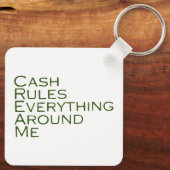 Cash regelt alles om me heen sleutelhanger (Achterkant)
