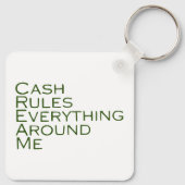 Cash regelt alles om me heen sleutelhanger (Achterkant)