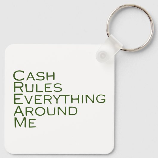 Cash regelt alles om me heen sleutelhanger (Achterkant)