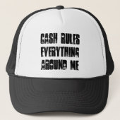Cash Rules Snapback Blk/Wh Trucker Pet (Voorkant)