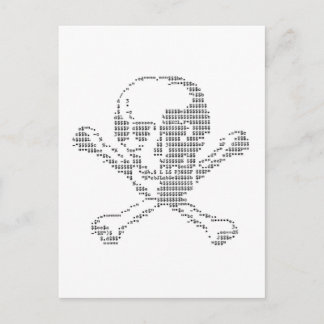 Cash Skull van Jolly Roger ascii art Briefkaart