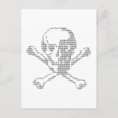 Cash Skull van Jolly Roger ascii art Briefkaart (Voorkant)