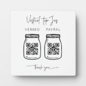 Cash Tips Onderteken Small Business Money Scan QR  Fotoplaat (Voorkant)