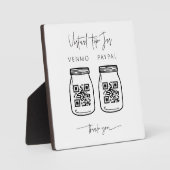 Cash Tips Onderteken Small Business Money Scan QR  Fotoplaat (Voorkant)