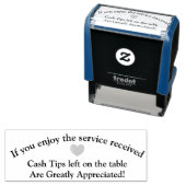 Cash Tips worden gewaardeerd Stamp Zelfinktende Stempel (In situ)