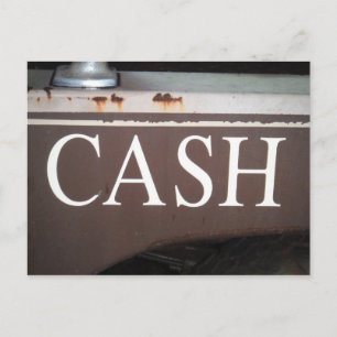 CASH Tow Truck Vintage Car Sign Briefkaart