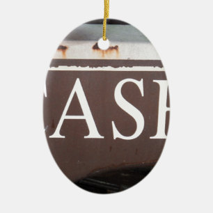 CASH Tow Truck Vintage Car Sign Keramisch Ornament