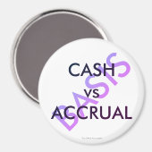 "CASH vs ACCRUAL basis" Magneet (Voorkant / Achterkant)