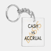"CASH vs ACCRUAL Basis" Sleutelhanger (Voorkant Links)