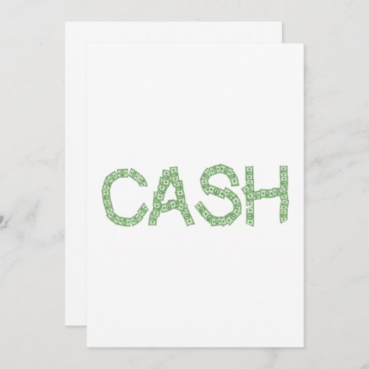 Cash Word Kaart (Voorkant / Achterkant)