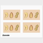Cashew, Almond, Peanut Nut Nutty Nuts Stickers (Vel)