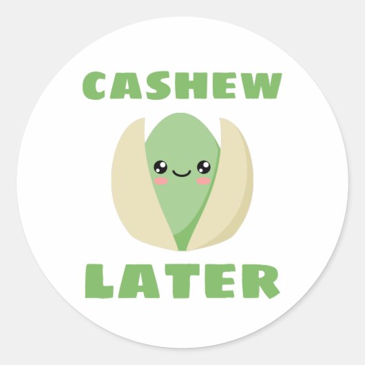 Cashew Later Ronde Sticker (Voorkant)