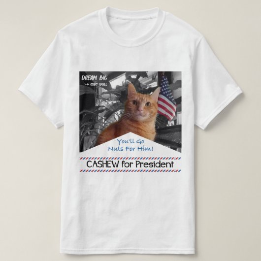 Cashew voor President T-shirt (Design voorkant)