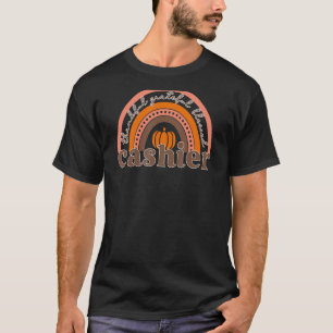 Cashier Cute Rainbow Pumpkin Thankful Grateful Ble T-shirt