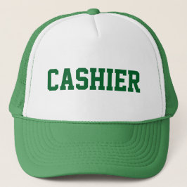 CASHIER-Pet met groene tekst Trucker Pet