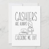 Cashiers controleren me altijd bedankkaart (Voorkant)
