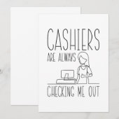 Cashiers controleren me altijd bedankkaart (Voorkant / Achterkant)