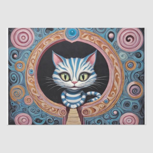 Cashire Cat #2 Decoupage Tissuepapier (Voorkant)