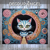 Cashire Cat #2 Decoupage Tissuepapier